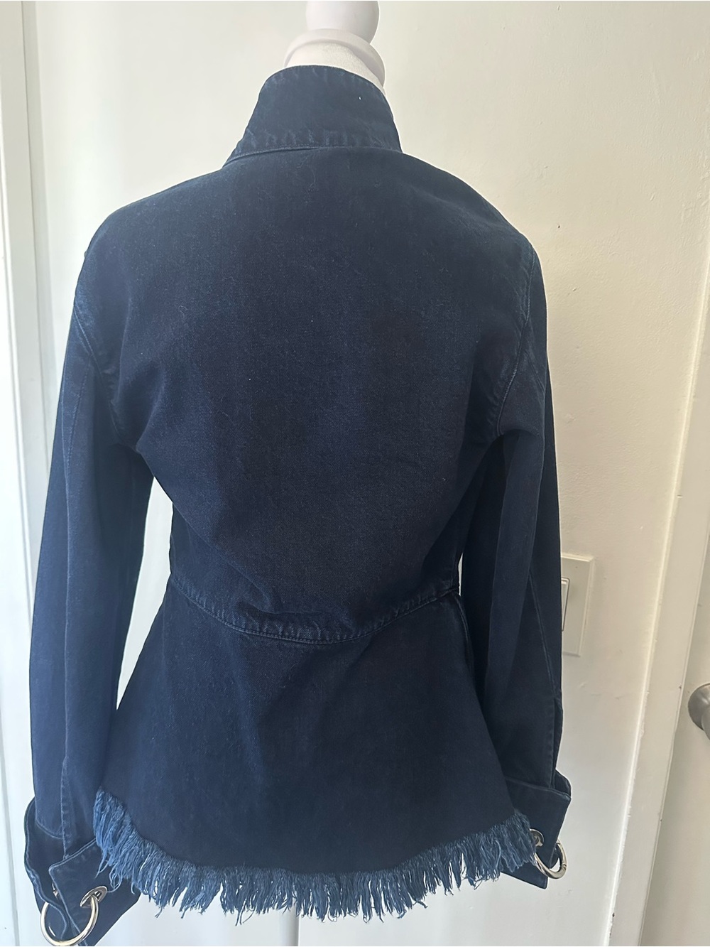 Marques' Almeida Frayed Denim Jacket - O-Ring
Zipper Biker Moto Style S - Picture 6 of 15